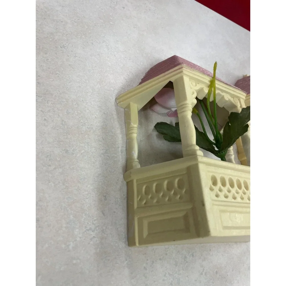 Pair Vintage Home Interiors Planters Homeco Pink & Cream Plastic Wall Hanging